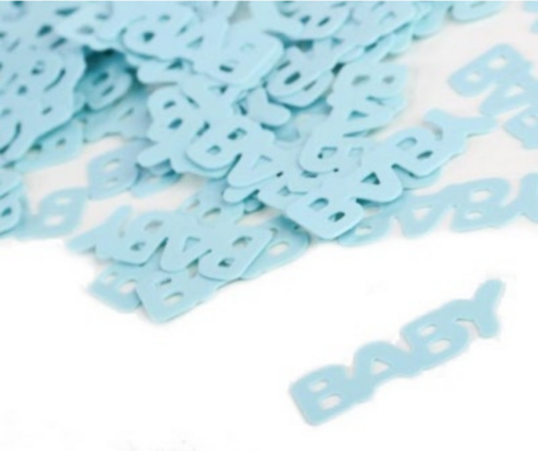 Zakje confetti baby (baby blue)