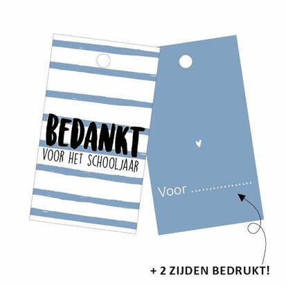 Cadeaulabel Bedankt voor het schooljaar