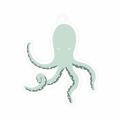 Cadeaulabel octopus mint