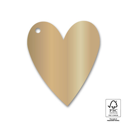 Cadeaulabel Heart gold