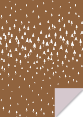 Cadeaupapier Woodland caramel/lila