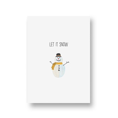 Ansichtkaart Sneeuwpop (let it snow)