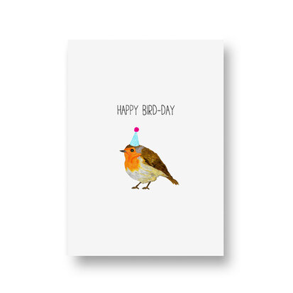 Ansichtkaart Happy bird-day