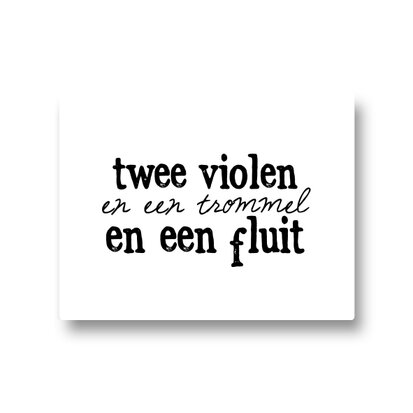 Lotsoflo Sticker Twee violen en een trommel en een fluit