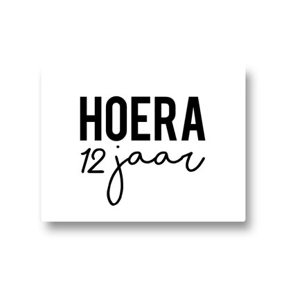 Lotsoflo Sticker Hoera 12 jaar