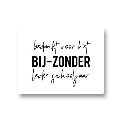 Lotsoflo Sticker Bedankt voor het bij-zonder leuke schoojaar