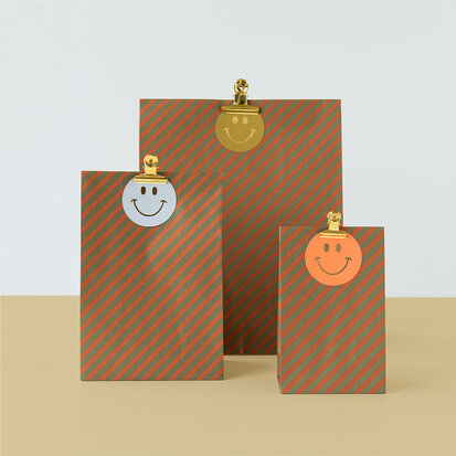 Cadeaulabels Multi smiley gold - faded