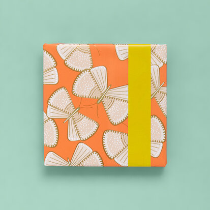 Cadeaupapier Big Butterfly Nude/Salmon - Yellow 