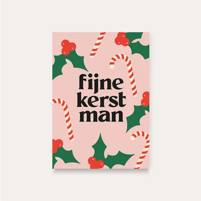 Kerstkaart Fijne Kerst man