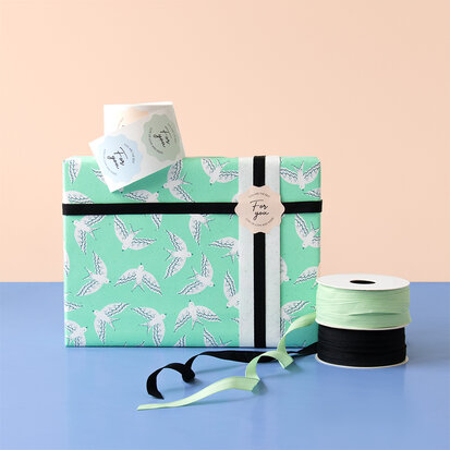 Cadeaupapier Birds Mint 