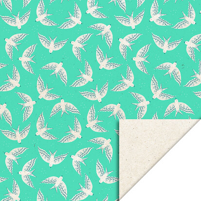 Cadeaupapier Birds Mint 