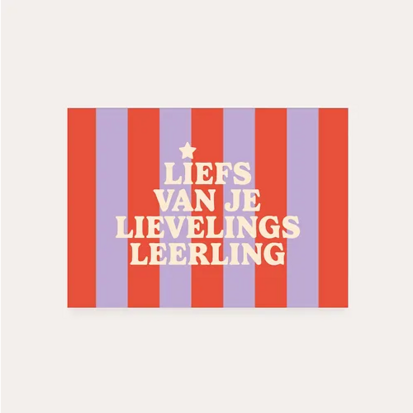 Ansichtkaart Lievelings leerling