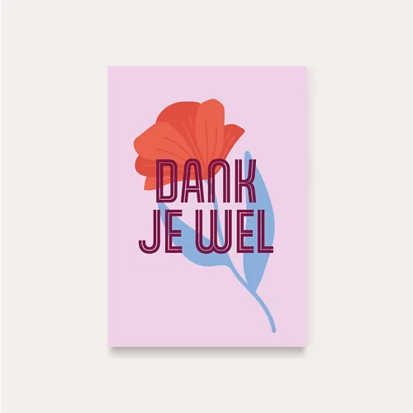 Ansichtkaart Dankjewel