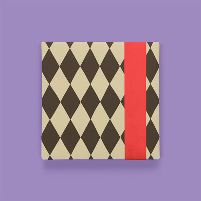 Cadeaupapier Harlequin Black/Beige - Red