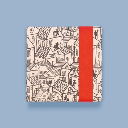 Cadeaupapier Sint Dorp - Red