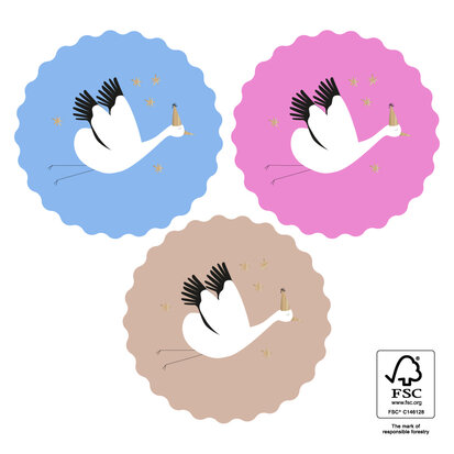 Stickers Multi - Baby Bird Gold 