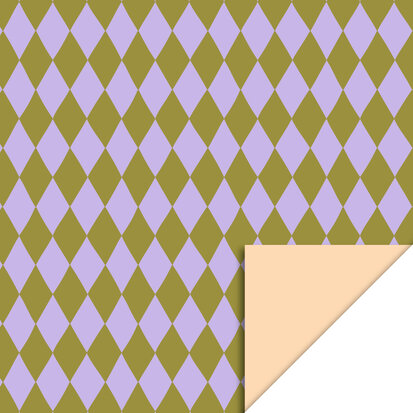 Cadeauzakjes Harlequin Olive/Lilac - Peach 12 x 19