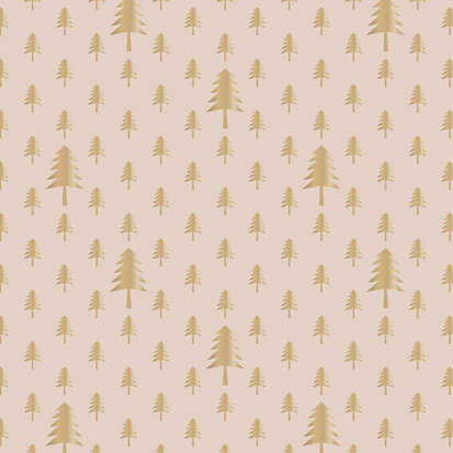 Cadeaupapier X-mas Tree beige gold foil