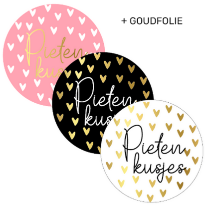 Sticker Pieten kusjes assorti