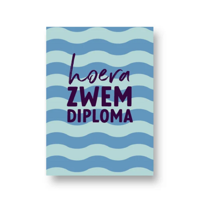 Ansichtkaart Hoera zwemdiploma