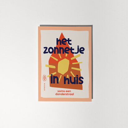 Ansichtkaart Het zonnetje in huis