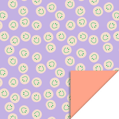 Cadeaupapier Smile Lilac - Salmon