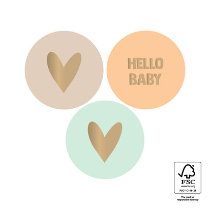 Stickers Multi - Hello Baby Peach