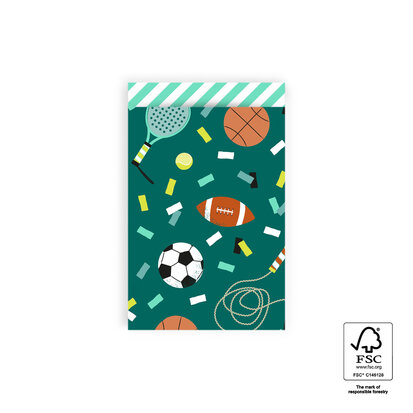 Cadeauzakjes Sports - Stripe Mint 12 x 19