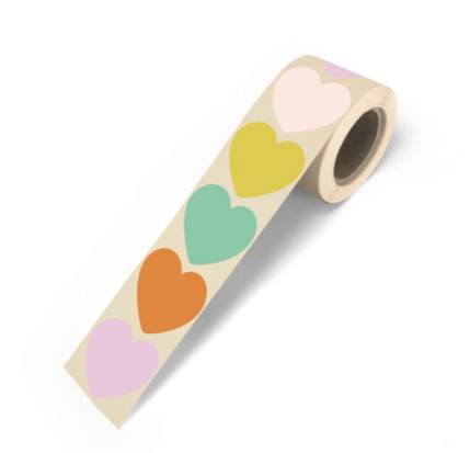 Sticker Spring '25 Hearts retro XL