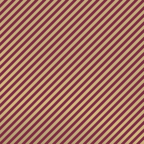Vloeipapier Stripes - Beet Red / Gold 