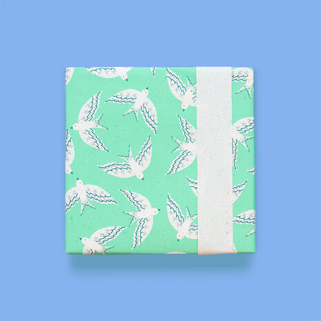 Cadeaupapier Birds Mint 