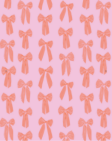 Cadeaupapier Big bow · light fuscia + blood orange