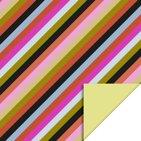 Cadeaupapier Multi Stripes - Yellow