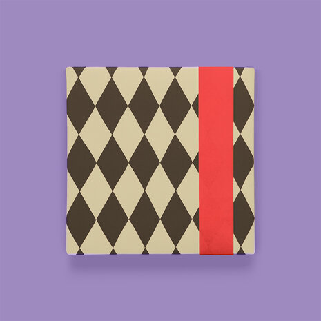 Cadeaupapier Harlequin Black/Beige - Red