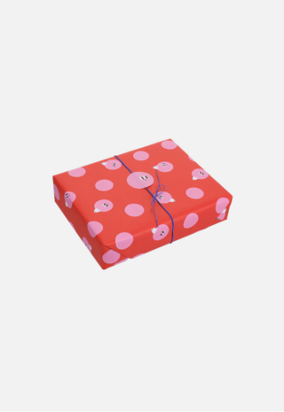 Cadeaupapier Christmas balls · poppy red + grapefruit 