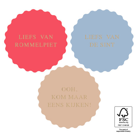 Stickers Sint Multi - Liefs Goud 