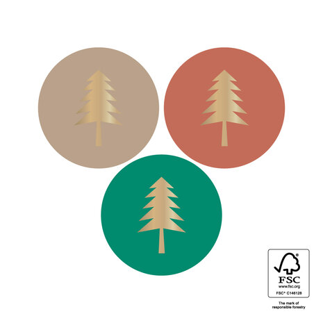 Stickers Multi - Modern Tree Gold - Faded