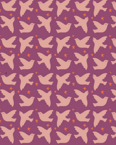 Cadeaupapier Christmas birds · purple tales + litchi + blood orange 