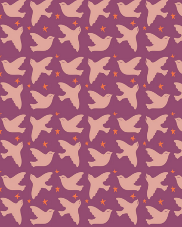 Cadeauzakjes Christmas birds · purple tales  12 x 19