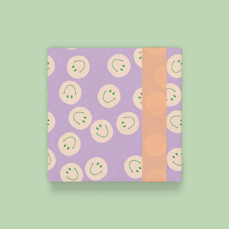 Cadeaupapier Smile Lilac - Salmon