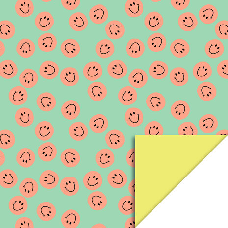 Cadeaupapier Smile Mint - Yellow