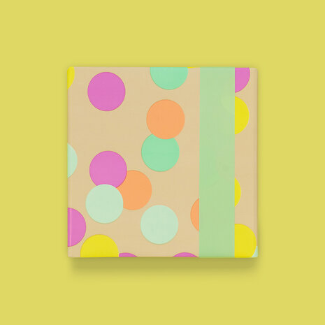 Cadeaupapier Big Confetti Nude - Mint