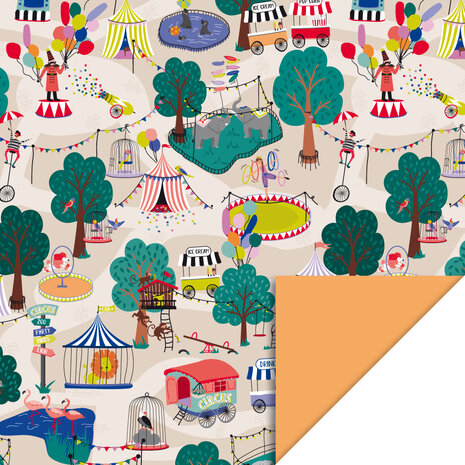 Cadeaupapier Circus - Orange 