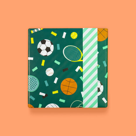 Cadeaupapier Sports - Stripe Mint