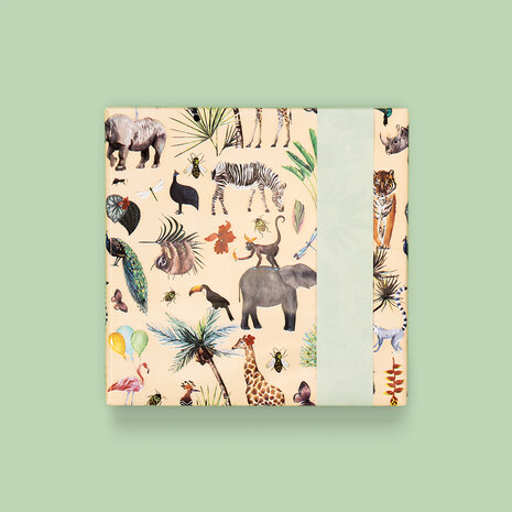 Cadeaupapier Jungle Beige - Pistache