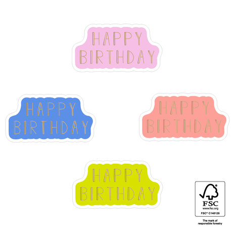 Stickers Happy birthday gold '25