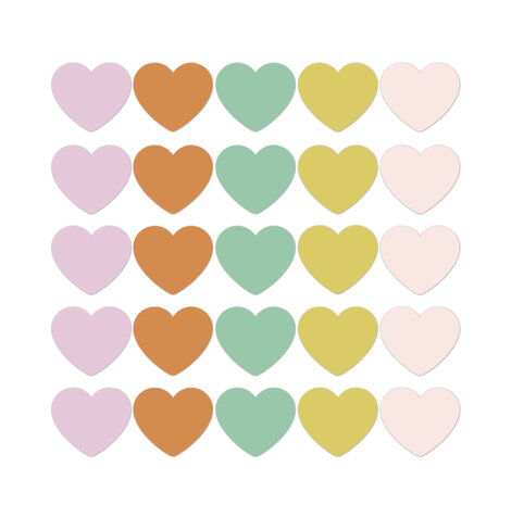 Sticker Spring '25 Hearts retro XL