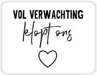 Lotsoflo Sticker Vol verwachting klopt ons hart