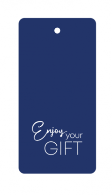 Cadeaulabel Enjoy your gift blue/white