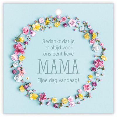 Cadeaulabel Bedankt mama